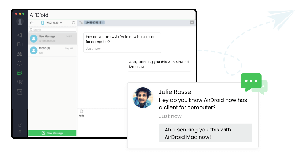 在电脑上收发手机短信